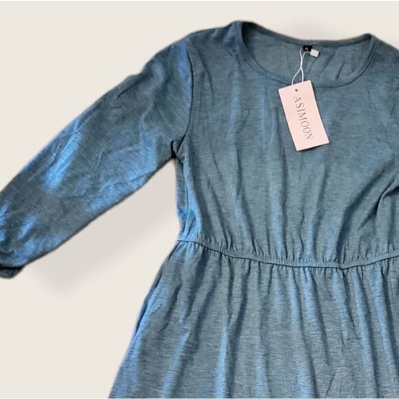 NWT Asimoon MAXI DRESS IN DEEP SEA Teal - Picture 5 of 5